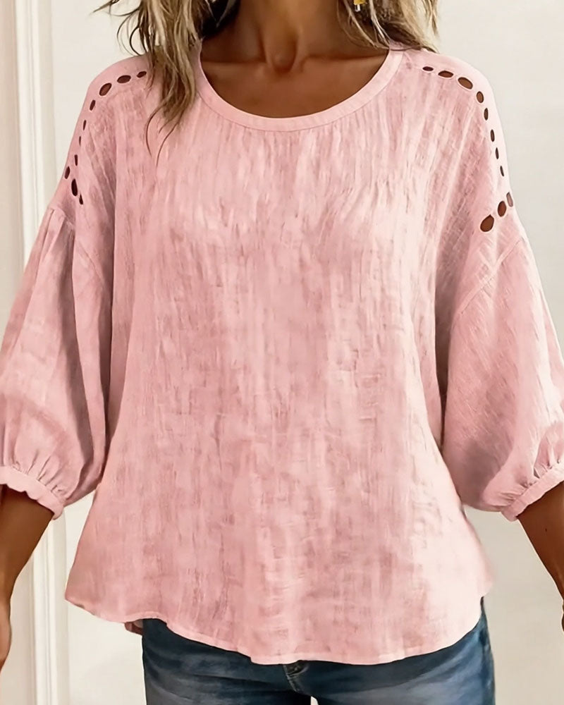 Maxima | Breezy Hollow Blouse