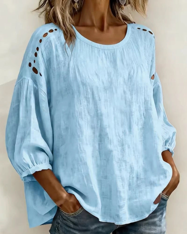 Maxima | Breezy Hollow Blouse