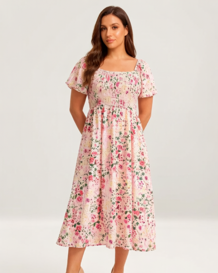 Agnetha | Floral Midi Dress