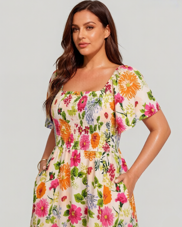 Agnetha | Floral Midi Dress